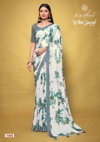 White Special Vol 03 By Kashvi Dull Moss Printed Sarees Wholesale Price In Surat